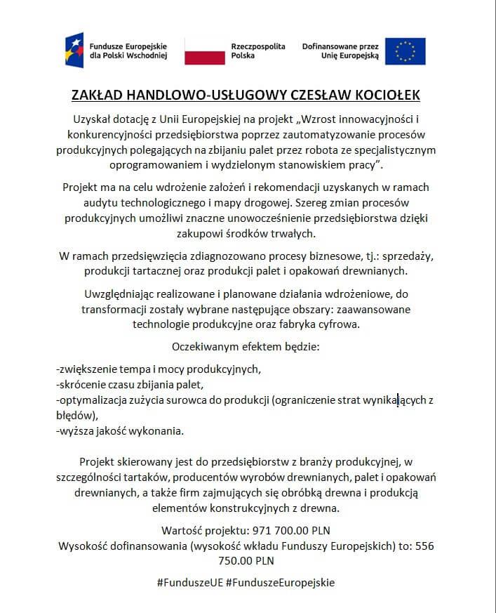 Dofinansowano przez Unię Europejską